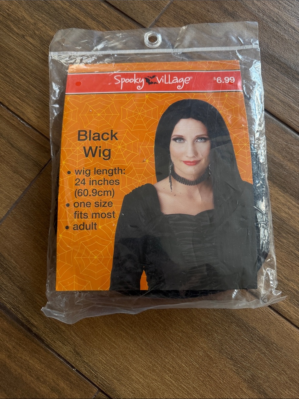 Spooky Village Black 24" Women's Costume Wig - Long Straight